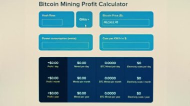 Cryptocurrency mining on a computer screen. The algorithm of the computer program on the monitor. Execution of the program code for the mining program. Pop-up lines of a computer program.