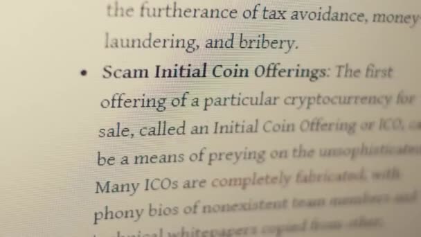 Cryptocurrency Scams Getting Informed Bitcoin Scams Bitcoin Scam False Bitcoin — Stok video