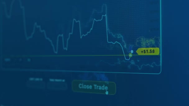 Gráfico Barra Vela Negocios Gráfico Negociación Inversión Mercado Valores Punto — Vídeo de stock