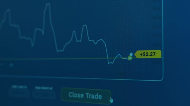 Business Candela Bastone Grafico Grafico Del Mercato Azionario Trading Investimento — Video Stock