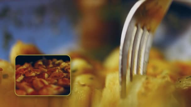 大家族的烤土豆配方 里面软 外面脆4K — 图库视频影像