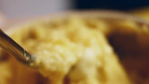 Come Fare Purè Patate Cremoso Con Cheddar Ricetta Seguire Semplici — Video Stock