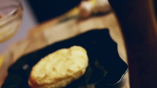 Como Fazer Purê Batatas Cremoso Com Cheddar Receita — Vídeo de Stock