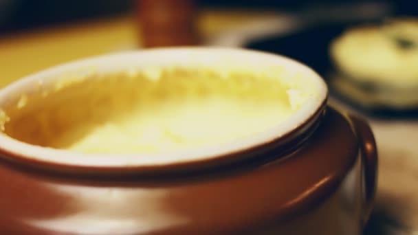 Зробити Кремову Картоплю Чеддаром Recipe — стокове відео