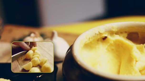 체다를 이용해 크림을 감자를 만드는 레시페 — 비디오