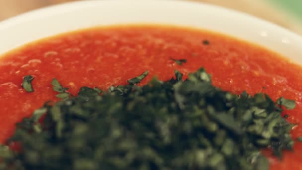 Mexikanische Küche Prozess Der Zubereitung Salsa Sauce Rezept — Stockvideo