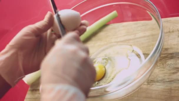 Misturador Misturador Bate Mistura Ovos Açúcar Sal Batendo Massa Com — Vídeo de Stock