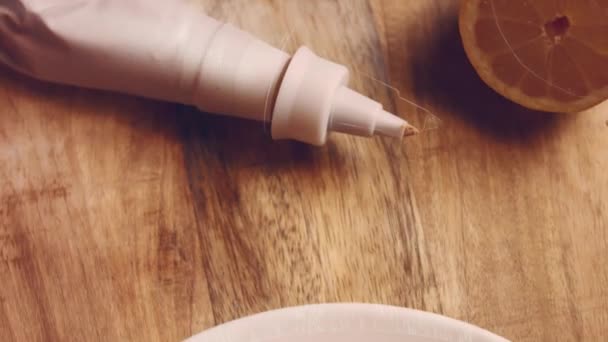 Ensalada Caprice Para Damas Forma Pinapple Cocina Rusa Video Receta — Vídeo de stock