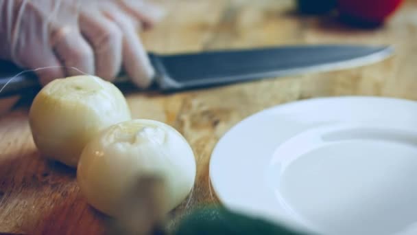 Κόβουμε Κρεμμύδι Συνταγή Βίντεο — Αρχείο Βίντεο