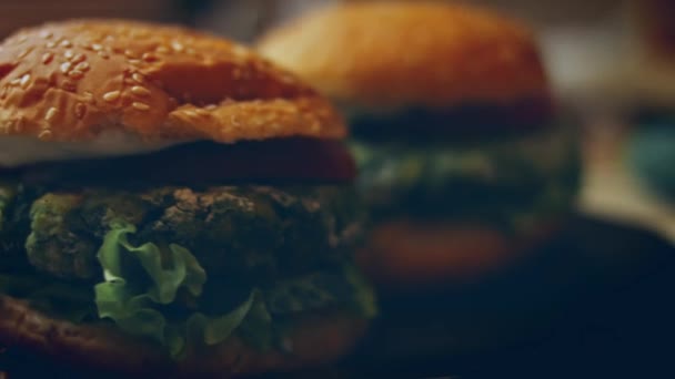 Savoureux Low Calorie Green Burgers Aliments Faibles Calories Pour Les — Video