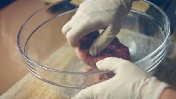 Mescolare Pasta Rossa Con Farina Integrale Ricetta Video — Video Stock