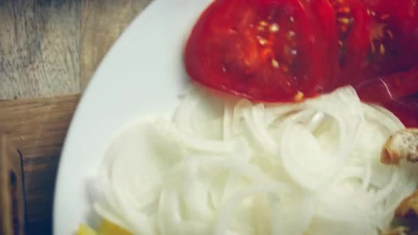 Engrasar Masa Pizza Roja Con Aceite Video Receta — Vídeos de Stock
