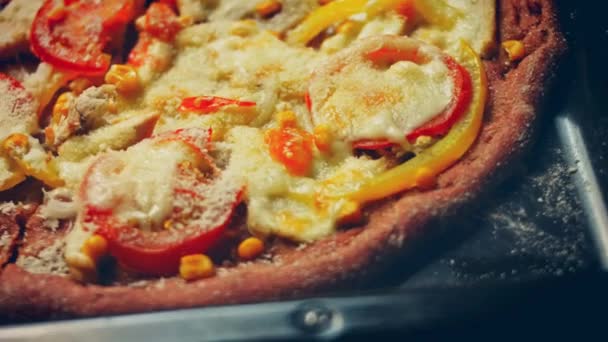 Sabrosa Receta Pizza Roja Para Las Nuevas Mamás Video Receta — Vídeos de Stock