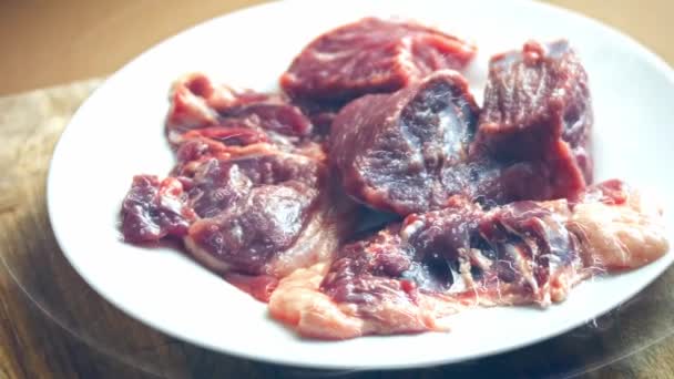 Add Spices Beef Duck Video — Stock Video