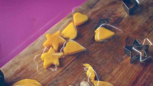 Mango Parçalarını Kalp Yıldız Şeklinde Kestim Video — Stok video