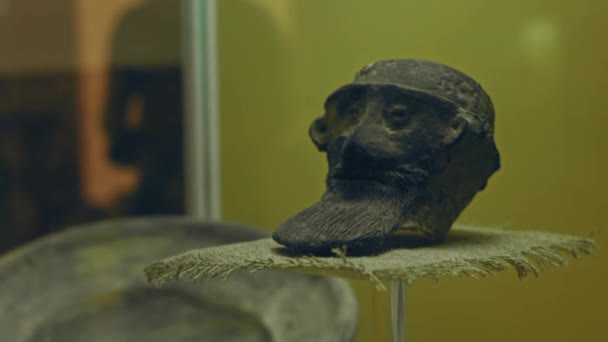 Uzavřete Muzea Mayské Umění Close Mayské Archeologické Muzeum Kusů — Stock video