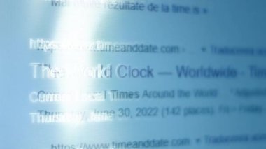 Dünya saati. Ekranda pikselleri vur.