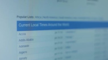 Dünya saati. Ekranda pikselleri vur.