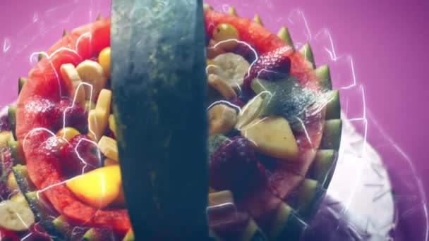 우리는 당신의 행사를 위하여 아름답고 장식인 바구니에 창조적 샐러드 기꺼이 — 비디오
