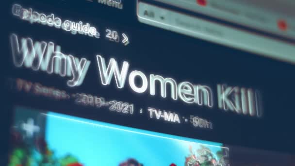 Why Women Kill Shooting Screen Pixel Mode — Stok video