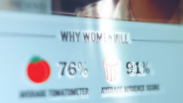 Why Women Kill Shooting Screen Pixel Mode — Stock video