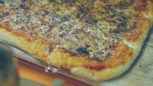 Dělat Doma Pizzu Stylu New Yorku — Stock video