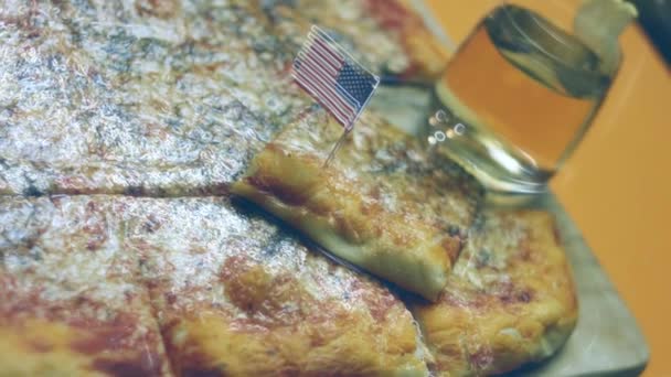 Зробити Піцу Стилі Нью Йорк Вдома — стокове відео