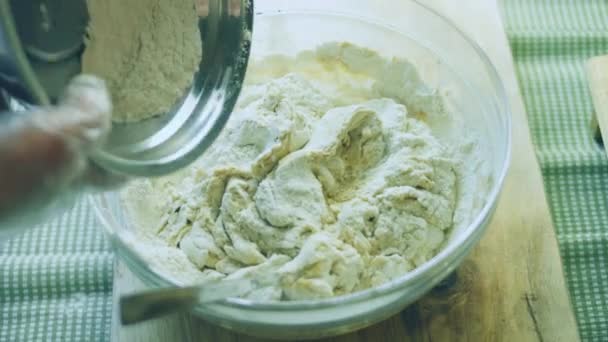 面团的配料 最好的自制姜饼饼干 — 图库视频影像