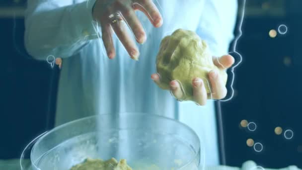 Поклади Тісто Інгредієнти Тісто Бест Домашня Страва Gingerbread Cookie — стокове відео
