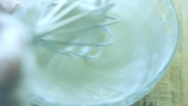 Mezclar Los Ingredientes Para Crema Preparo Crema Para Galletas Caseras — Vídeo de stock