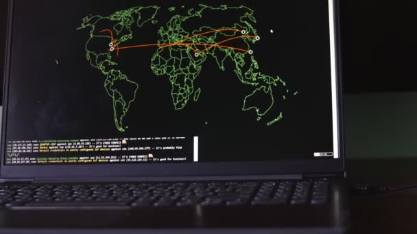 Globalna Infekcja Komputerowa Wirus Rozprzestrzeniający Się Wielu Krajach Zhakowane Urządzenia — Wideo stockowe
