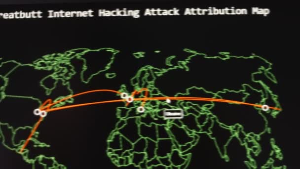 Global Computer Infection Virus Spreading Multiple Countries Hacked Devices Countdown — Stock Video