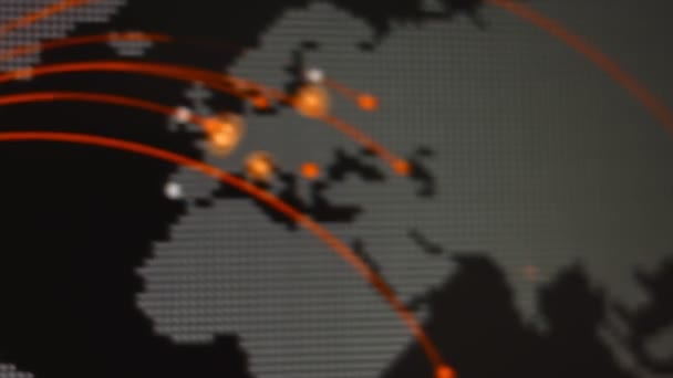 Aantal Gadgets Computers Geïnfecteerd Met Virus Wereldwijde Hacking Aanval Aftellen — Stockvideo