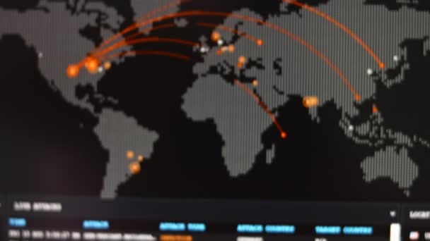 Кількість Пристроїв Комп Ютерів Заражених Вірусом Глобальна Атака Хакерів Відлік — стокове відео