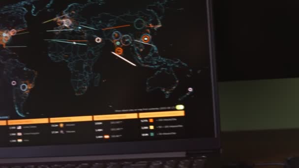 Professioneel Team Van Cyber Security Specialisten Schrijven Programmacode Werken Met — Stockvideo