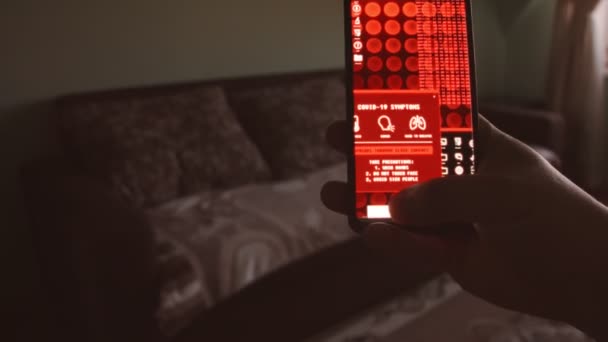 Covid 바이러스 전화에 코로나 바이러스 프레젠테이션 — 비디오