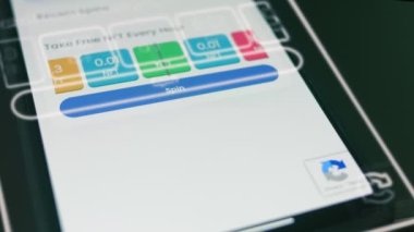 Cep telefonuyla her saat başı bedava NFT alıyorum. Hologram etkisi, makro