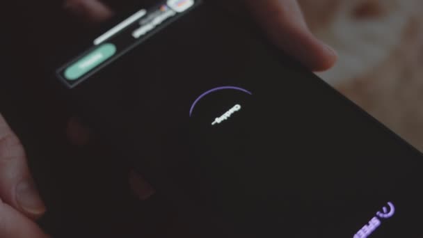 Cep Telefonundaki Internet Hızını Kontrol Ediyorum Hız Uygulamasını Kullanarak Makro — Stok video