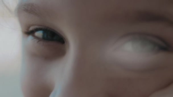 Közelkép Kék Szemű Vonzó Szép Egészséges Boldog Vidám Szőke Lány — Stock videók