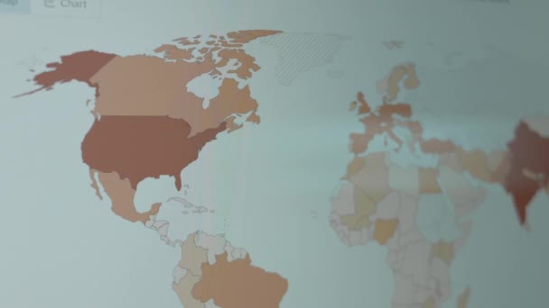 Produksi Sereal Dari 1961 Sampai 2021 Peta Dunia Time Lapse — Stok Video