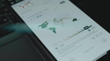 Bilgisayar ekranında 1960 'tan 2020' ye kadar ortalama tarım boyutu