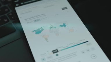 Çavdar üretimi 1961 'den 2021' e kadar bilgisayar ekranında hızlandırılmış dünya haritası. Çavdar üretimi liderleri