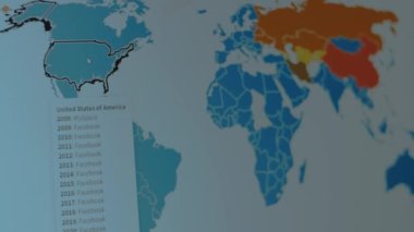 Sosyal ağların dünya haritası 2008-2020.
