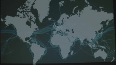 Okyanusların ve denizlerin dibinden geçen denizaltı internet kabloları. Arap Denizi, Laccadiv Denizi, Bengal Körfezi.