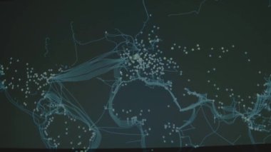 Okyanusların ve denizlerin dibinden geçen denizaltı internet kabloları. Avrupa.