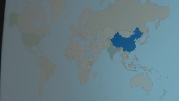 Usuários Internet Por País 2023 Mapa Mundo — Vídeo de Stock