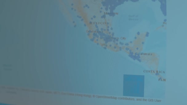 Mapa Cobertura Todo Mundo México Ciudad México — Vídeo de stock