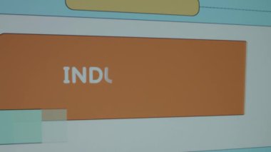 Renkli alanlara bölünmüş sayfadaki sanayi 4.0 yazıtları. Grafik sunumu. Üretim kavramı.
