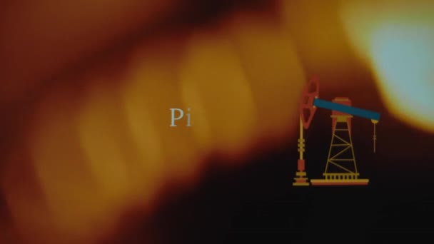 Pipeline Infrastructure Inschrift Auf Abstrakten Brandflammen Hintergrund Grafische Darstellung Des — Stockvideo