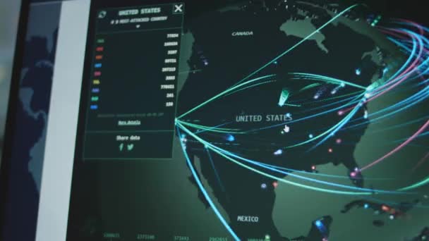 지구가 Spa Ce에서 지구와 사이버 미국에서 사이버 — 비디오